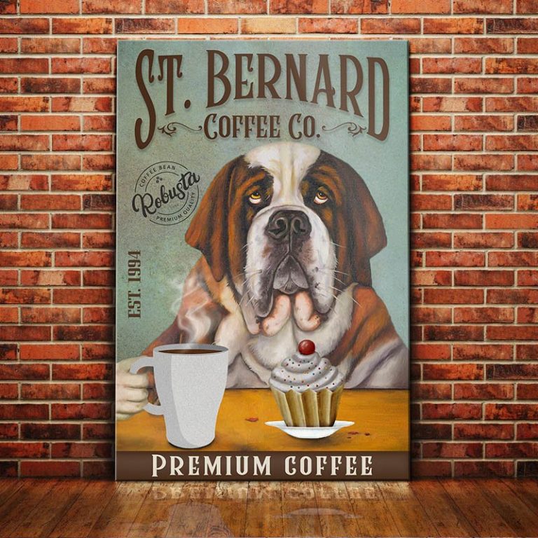 St. Bernard Dog Coffee Company Canvas FB2102 67O42 – Eviral Store