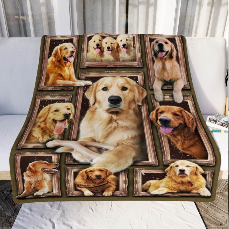 Golden Retriever Dog Fleece Blanket DCB0202 81O60 – Eviral Store