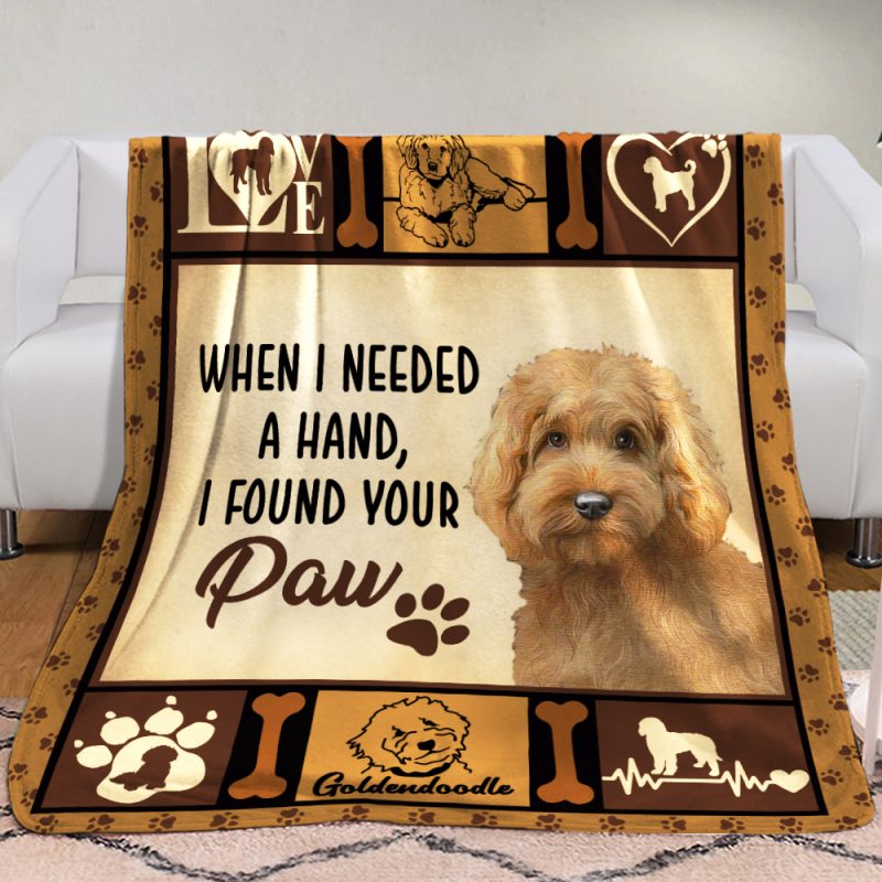 Goldendoodle Dog Fleece Blanket OCT2401 85O36 Eviral Store