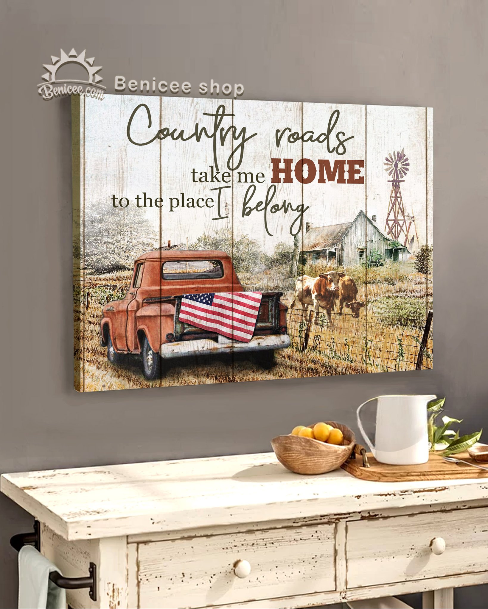 FAMILY COUNTRY ROADS TAKE ME HOME WALL ART CANVAS – Eviral Store