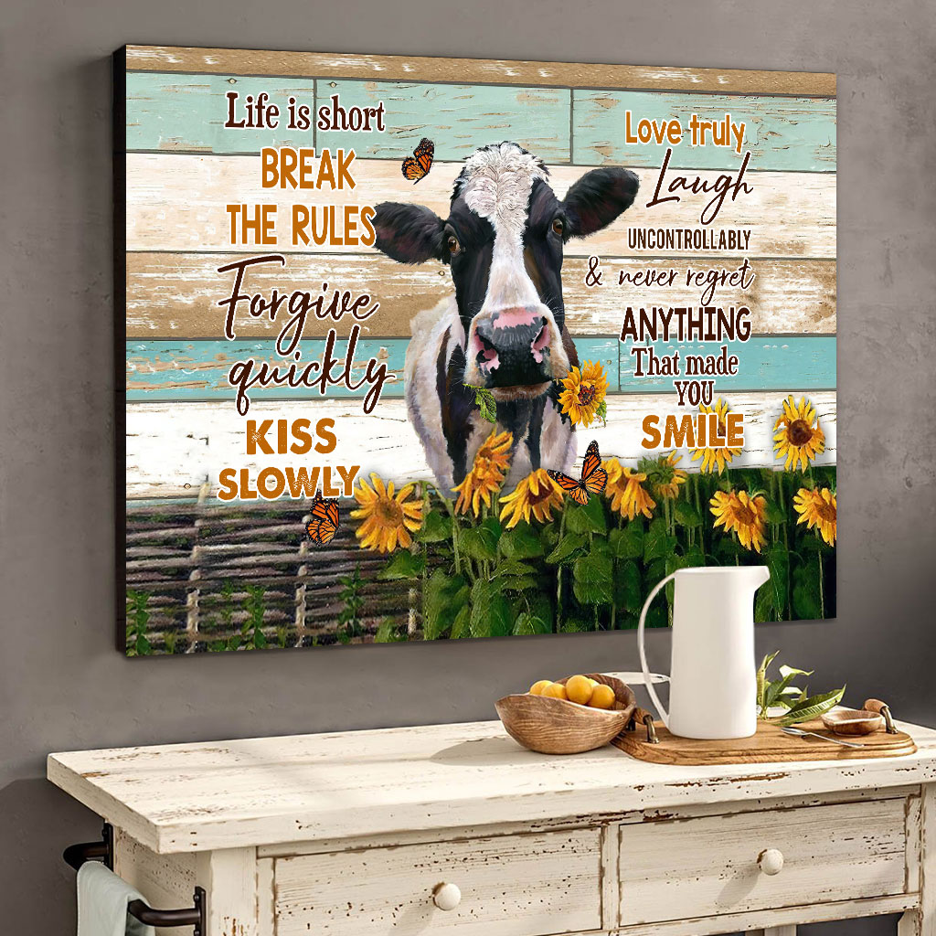 Eviralstore – Dairy Cattle Cow canvas wall art – Dairy Cow Poster ...