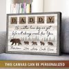 Personalized Gift For Dad Papa Bear Canvas Print