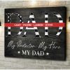 Customized Firefighter Gift For Him Canvas Print