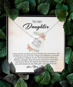 To My Daughter Necklace 14k And 18k Gold Finish Luxury Box | Necklace Gift For Daughter From Mom | Birthday Necklace Gifts For Daughter | Father Daughter Gifts From Mom