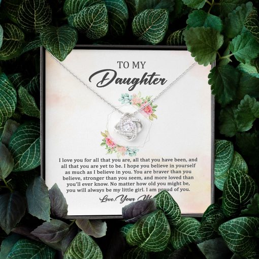 To My Daughter Necklace 14k And 18k Gold Finish Luxury Box | Necklace Gift For Daughter From Mom | Birthday Necklace Gifts For Daughter | Father Daughter Gifts From Mom