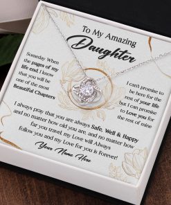 Personalized To My Amazing Daughter Necklace 14k And 18k Gold Finish Luxury Box | Necklace Gift For Daughter From Dad | Birthday Necklace Gifts For Daughter | Necklace Gift For Daughter From Mom